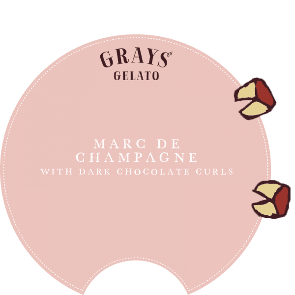 Marc De Champagne with Dark Chocolate Curls